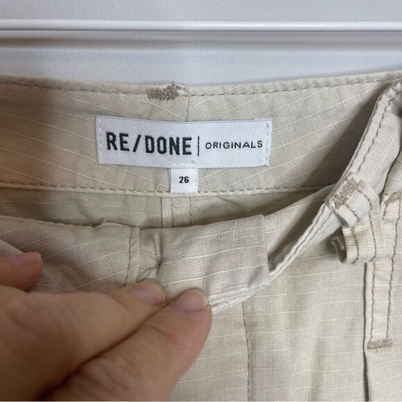 Re/Done khaki cargo mini skirt size 26 (flawed ) - Picture 7 of 11